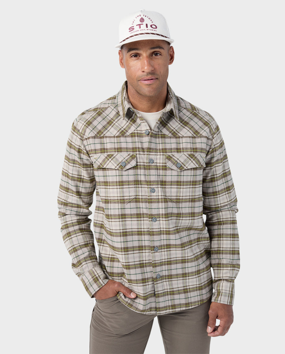 Chemise de flanelle mi-épaisse pour homme