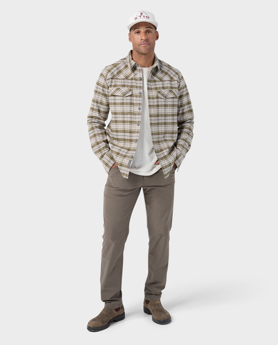 Chemise de flanelle mi-épaisse pour homme