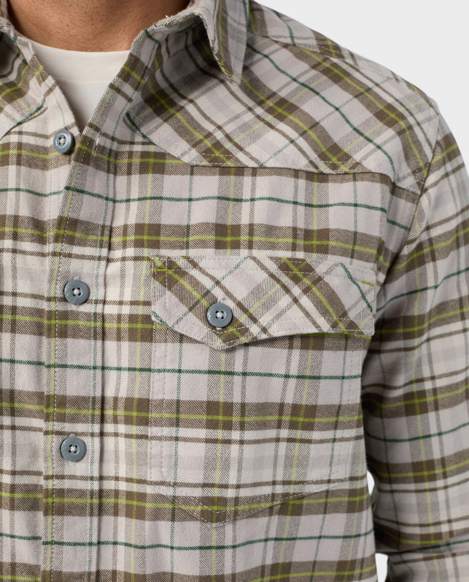 Chemise de flanelle mi-épaisse pour homme