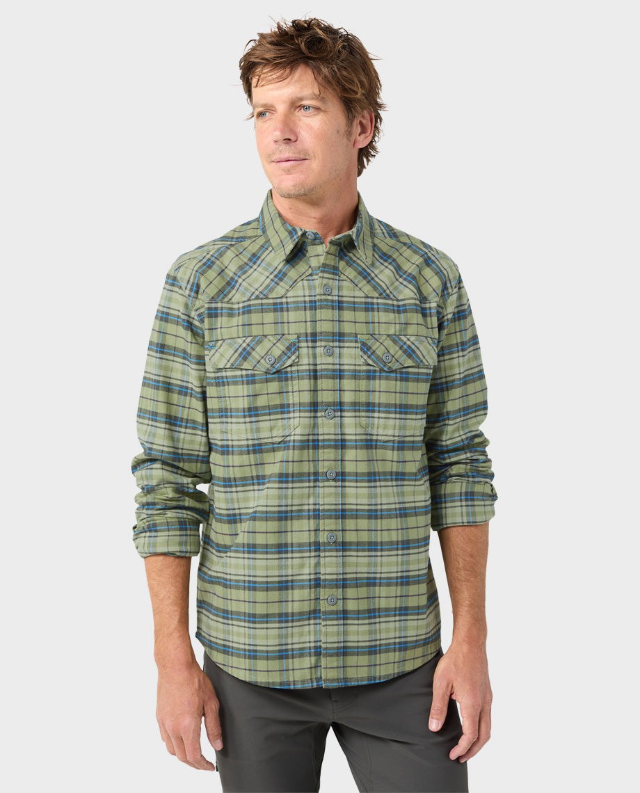 Chemise de flanelle mi-épaisse pour homme