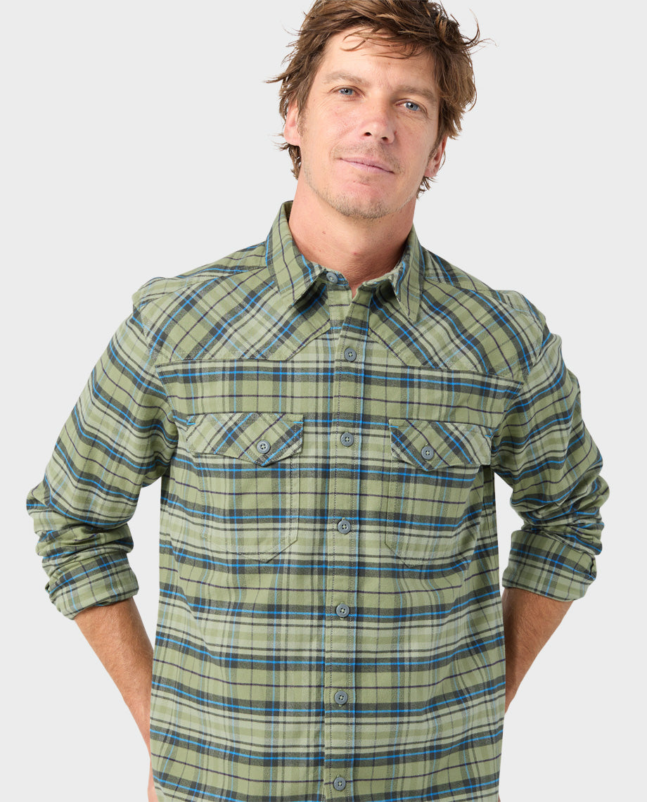 Chemise de flanelle mi-épaisse pour homme