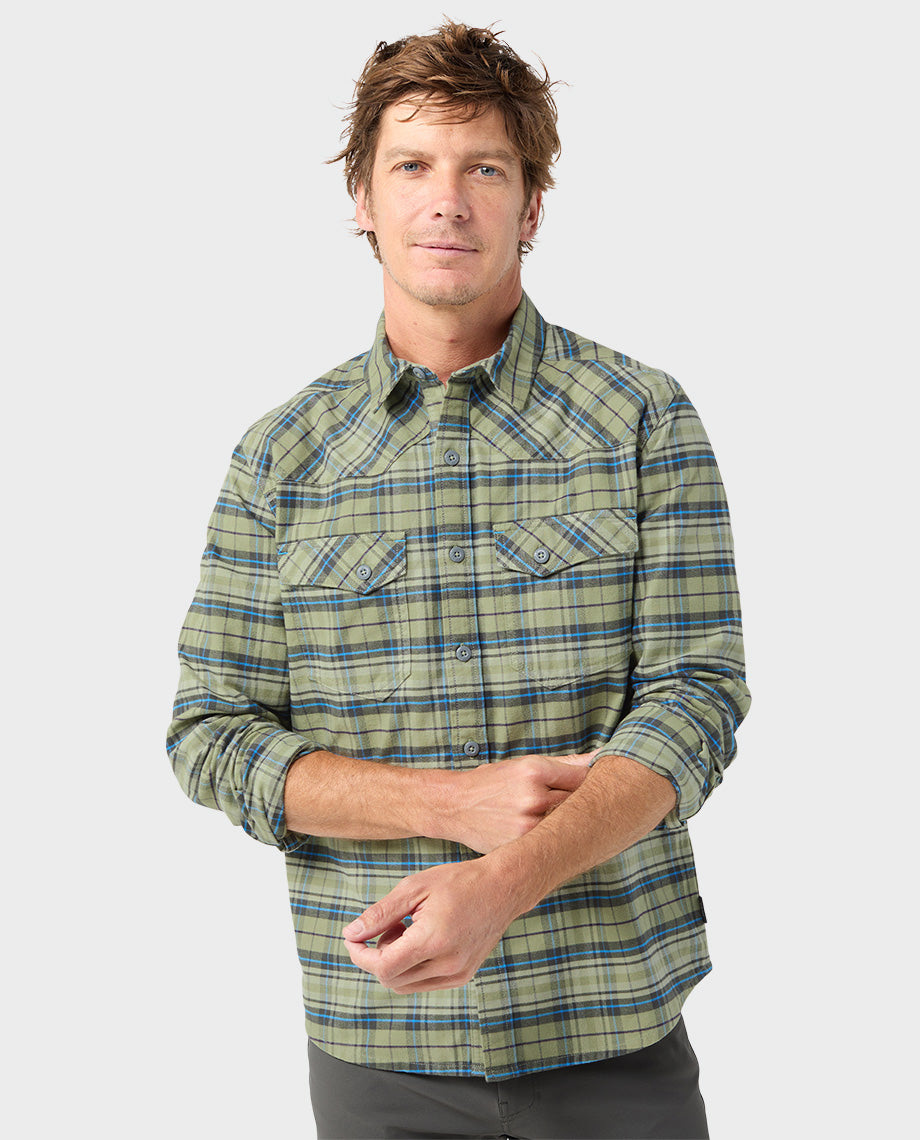 Chemise de flanelle mi-épaisse pour homme