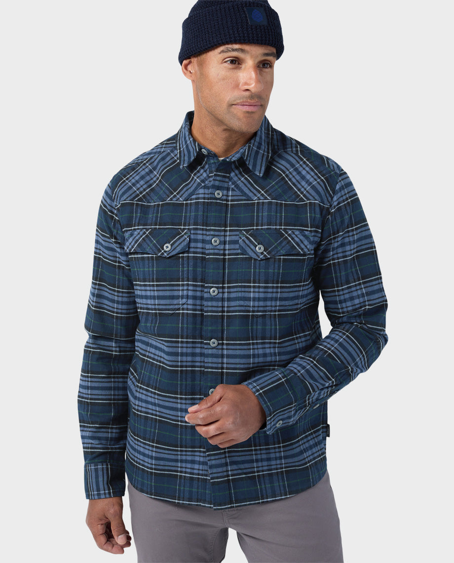 Chemise de flanelle mi-épaisse pour homme