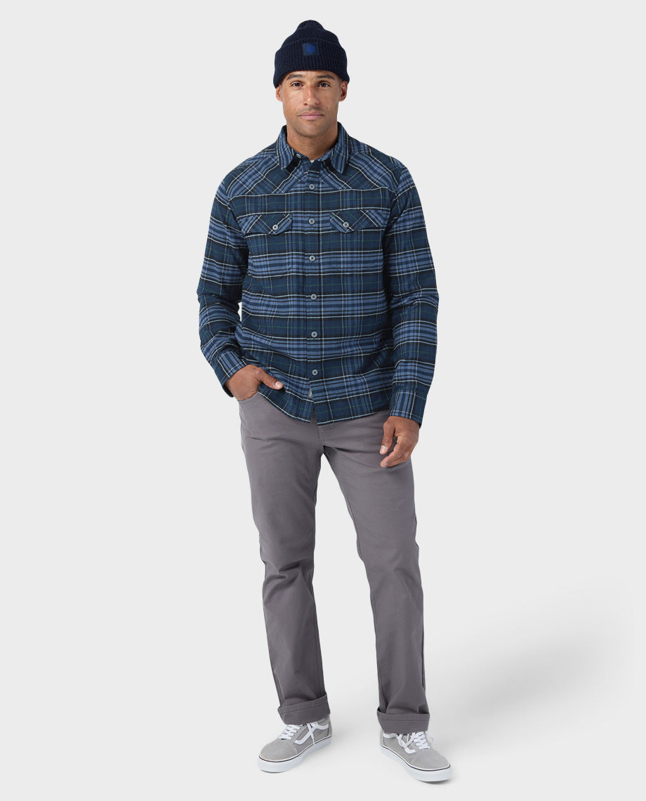 Chemise de flanelle mi-épaisse pour homme