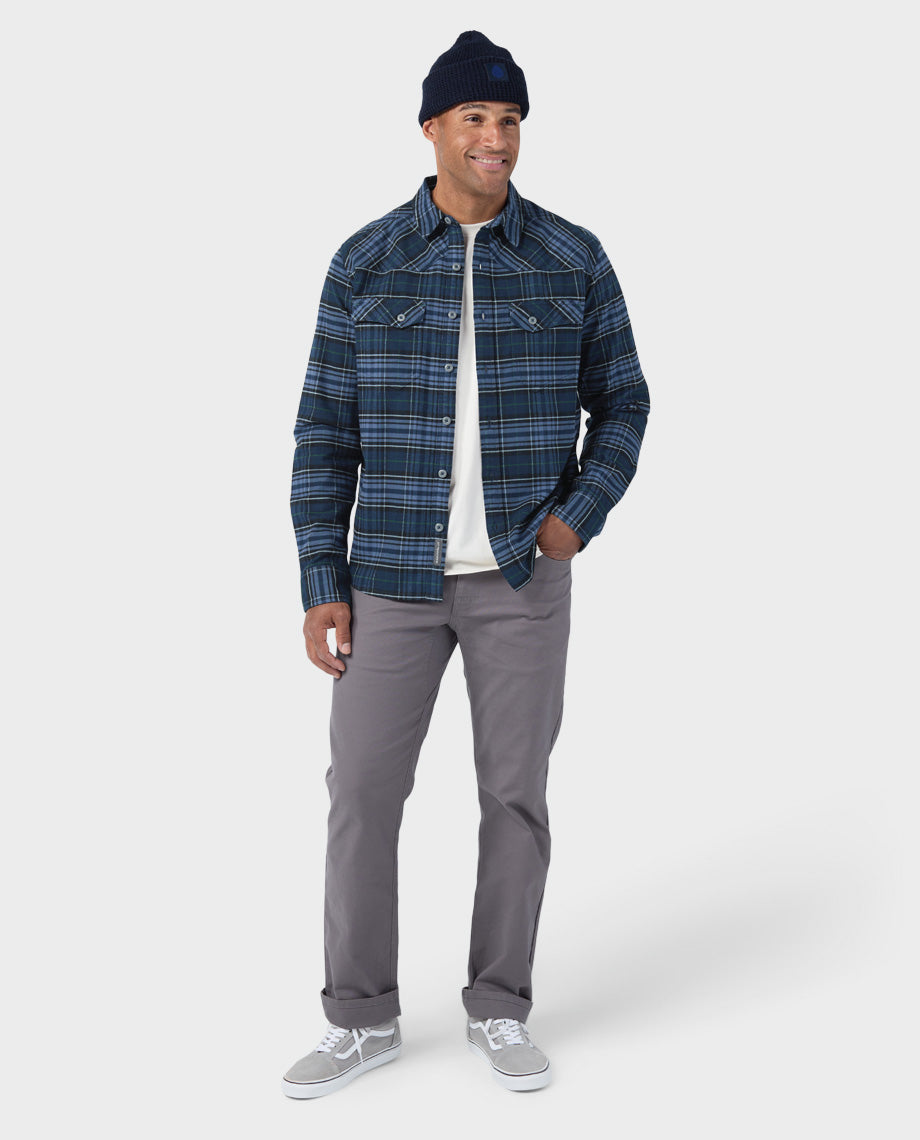 Chemise de flanelle mi-épaisse pour homme