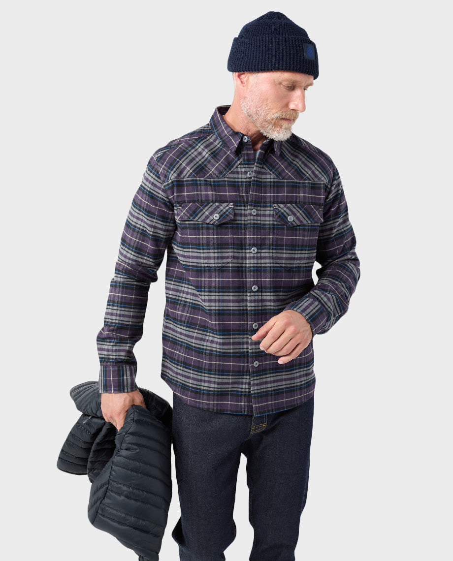 Chemise de flanelle mi-épaisse pour homme