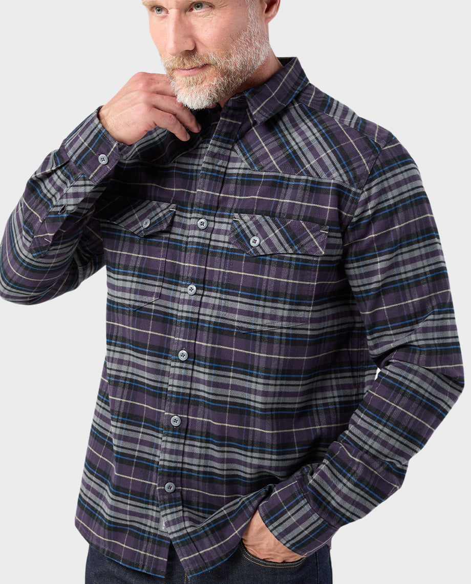 Chemise de flanelle mi-épaisse pour homme