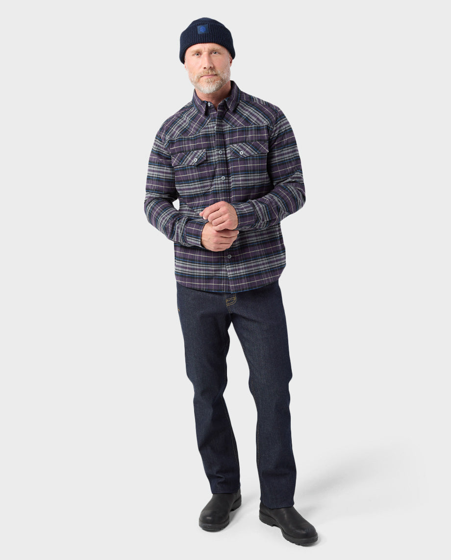 Chemise de flanelle mi-épaisse pour homme