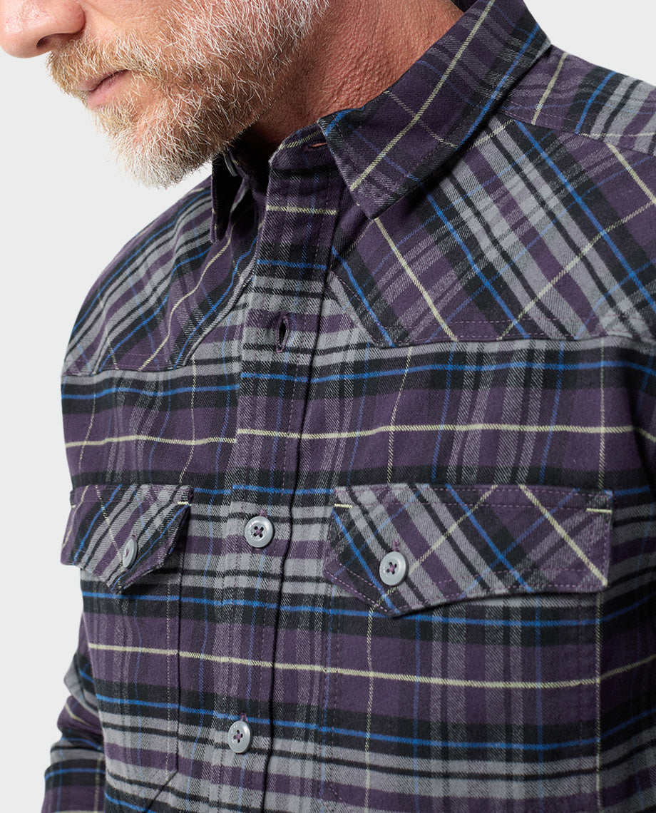 Chemise de flanelle mi-épaisse pour homme
