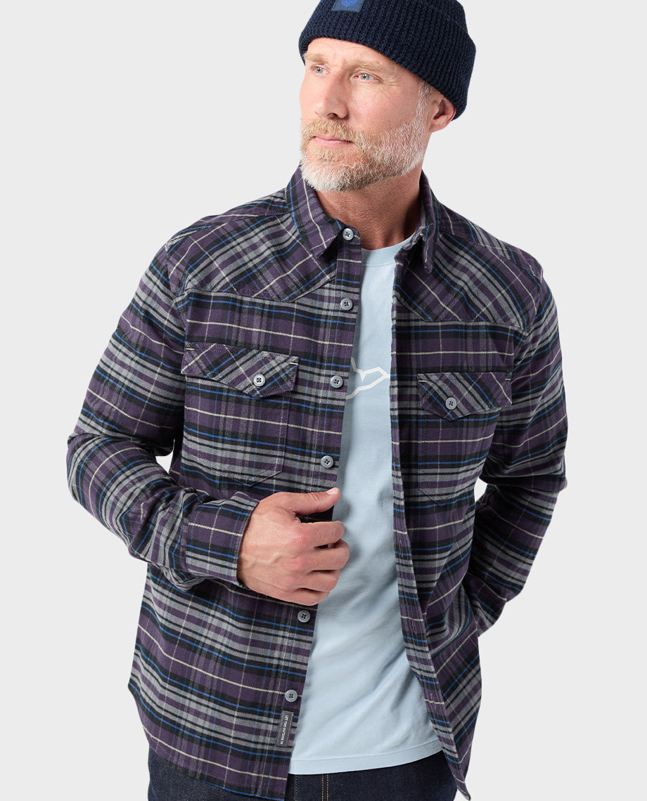 Chemise de flanelle mi-épaisse pour homme