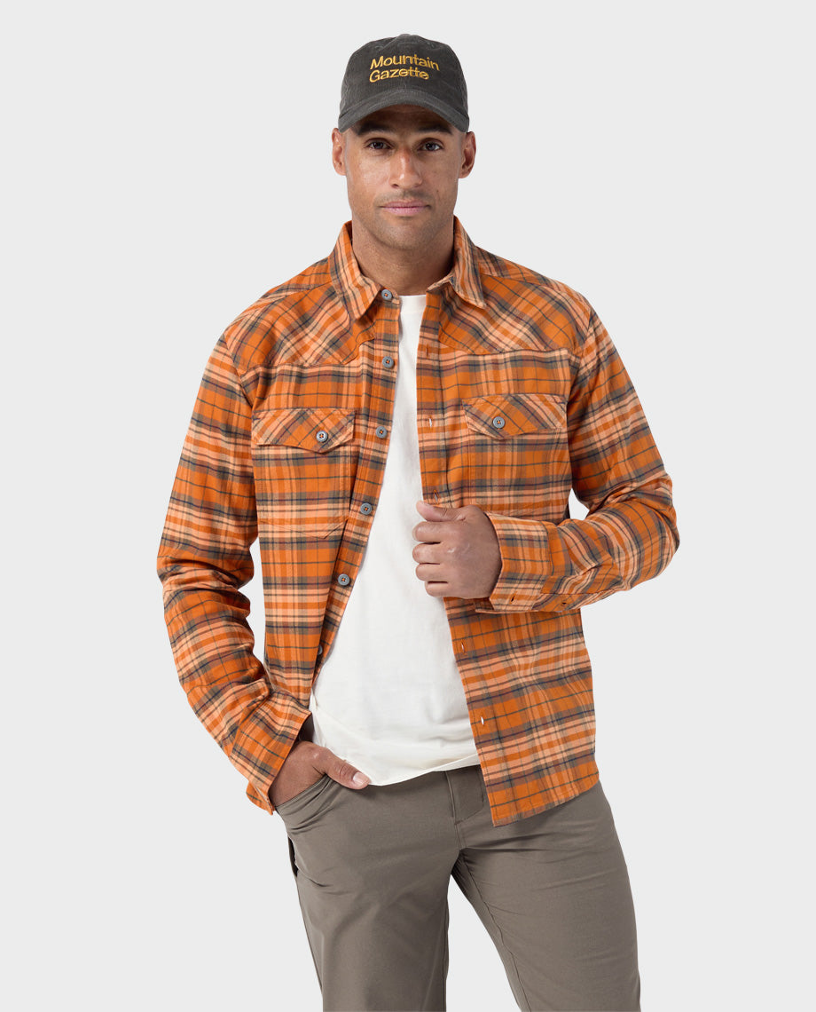 Chemise de flanelle mi-épaisse pour homme