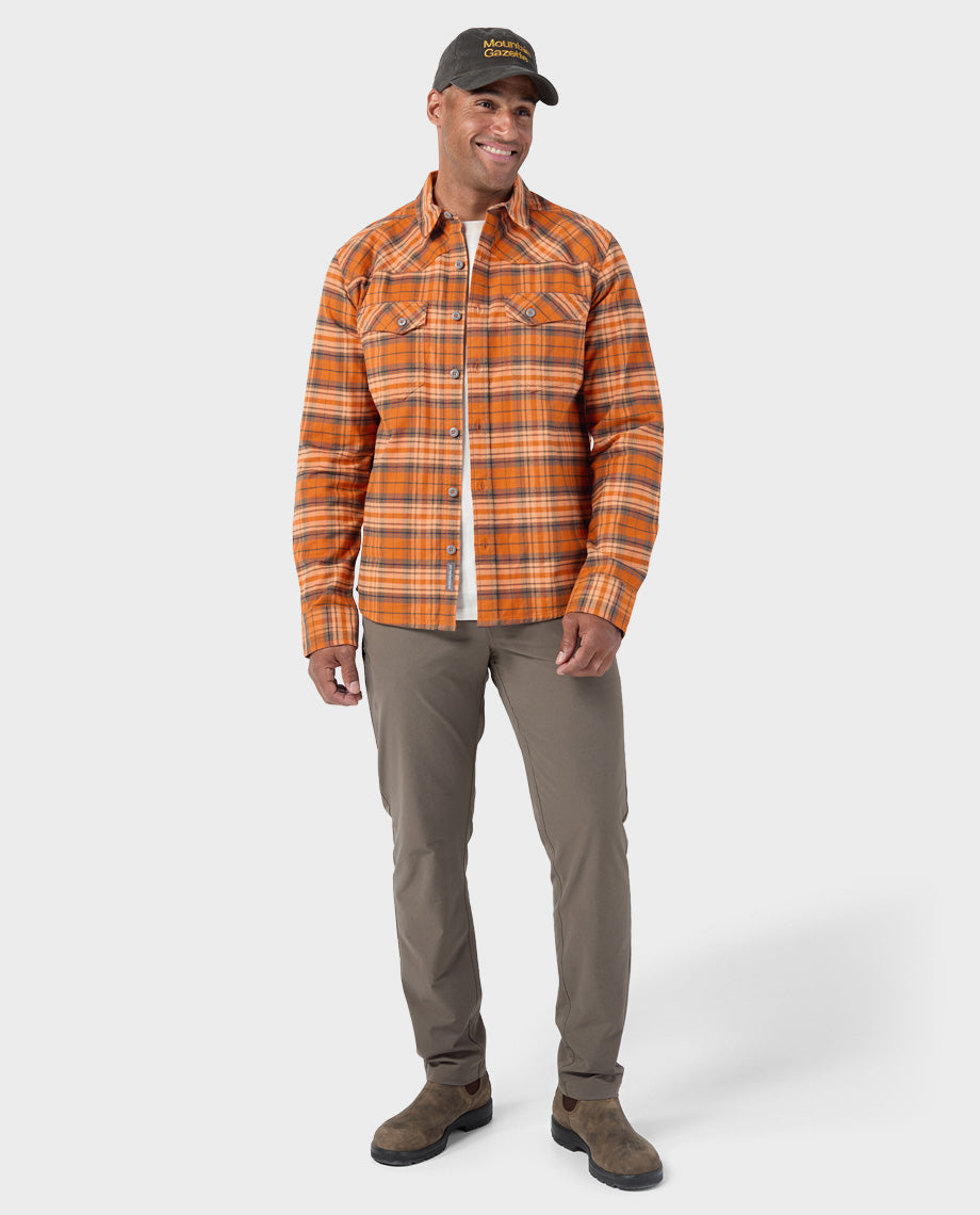 Chemise de flanelle mi-épaisse pour homme