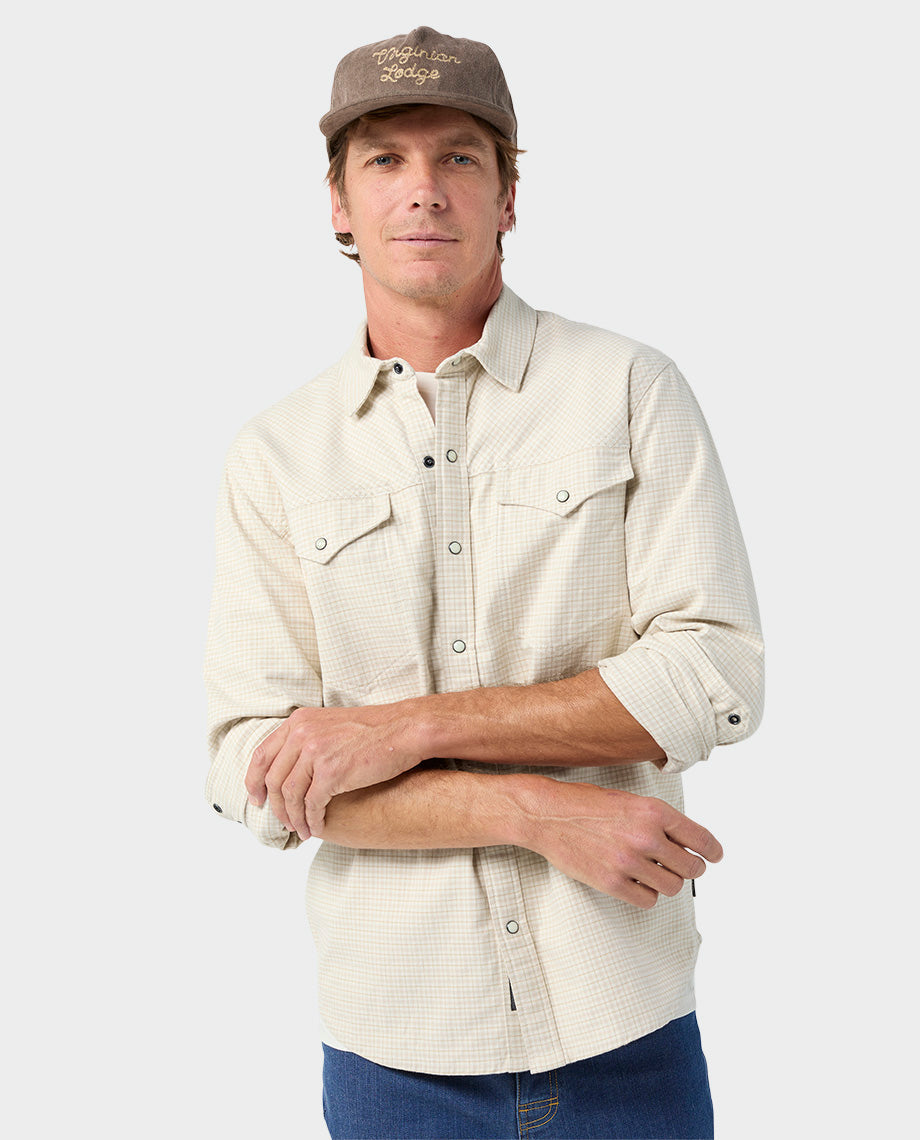 Chemise en flanelle de poids moyen pour homme