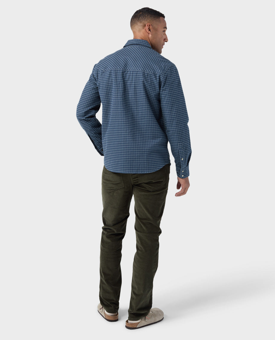 Chemise en flanelle de poids moyen pour homme