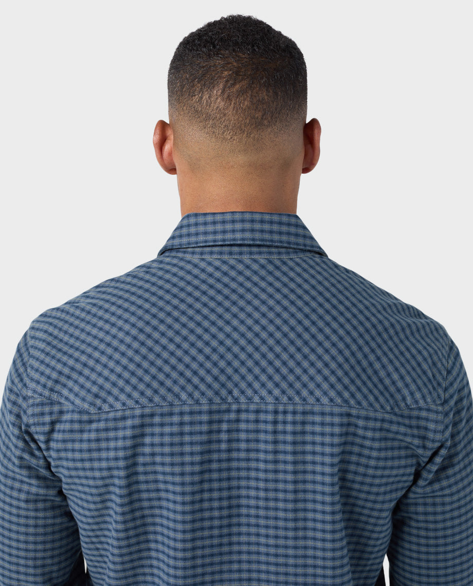 Chemise en flanelle de poids moyen pour homme