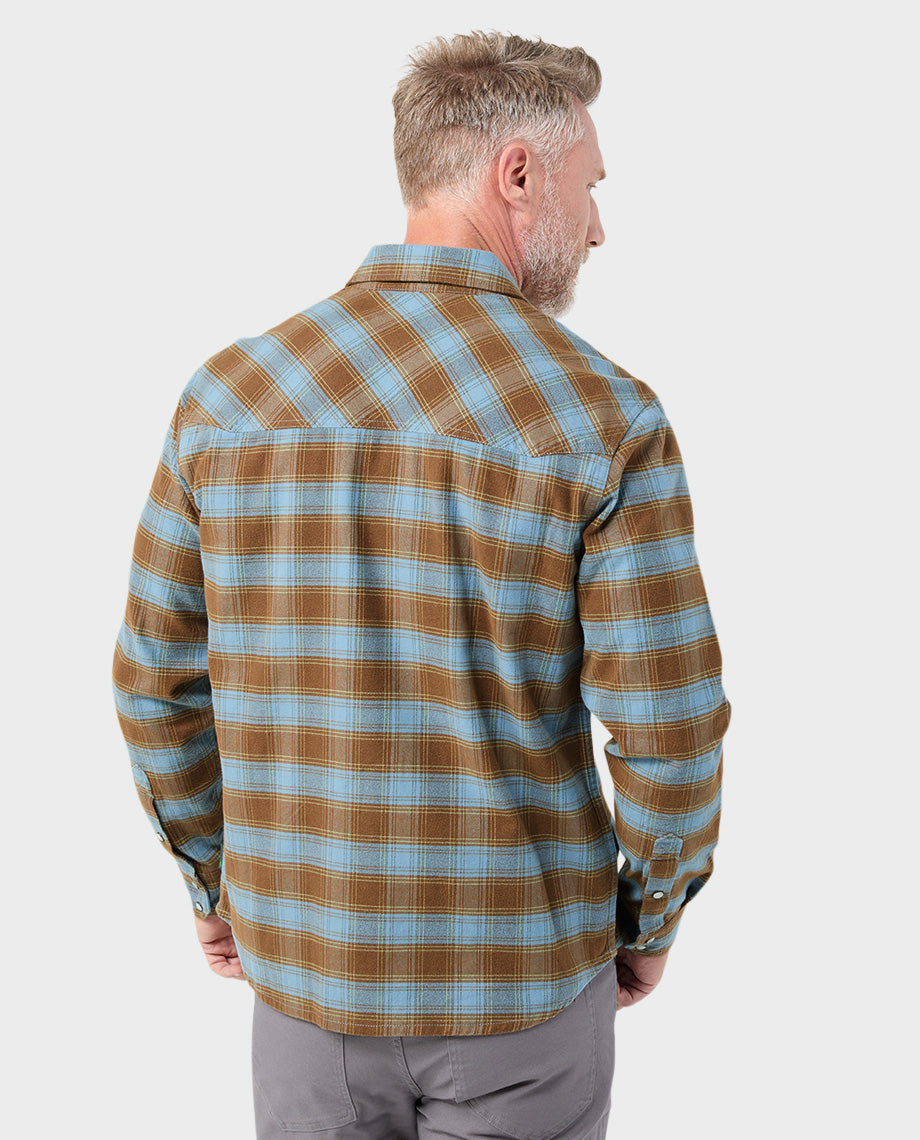 Chemise en flanelle de poids moyen pour homme