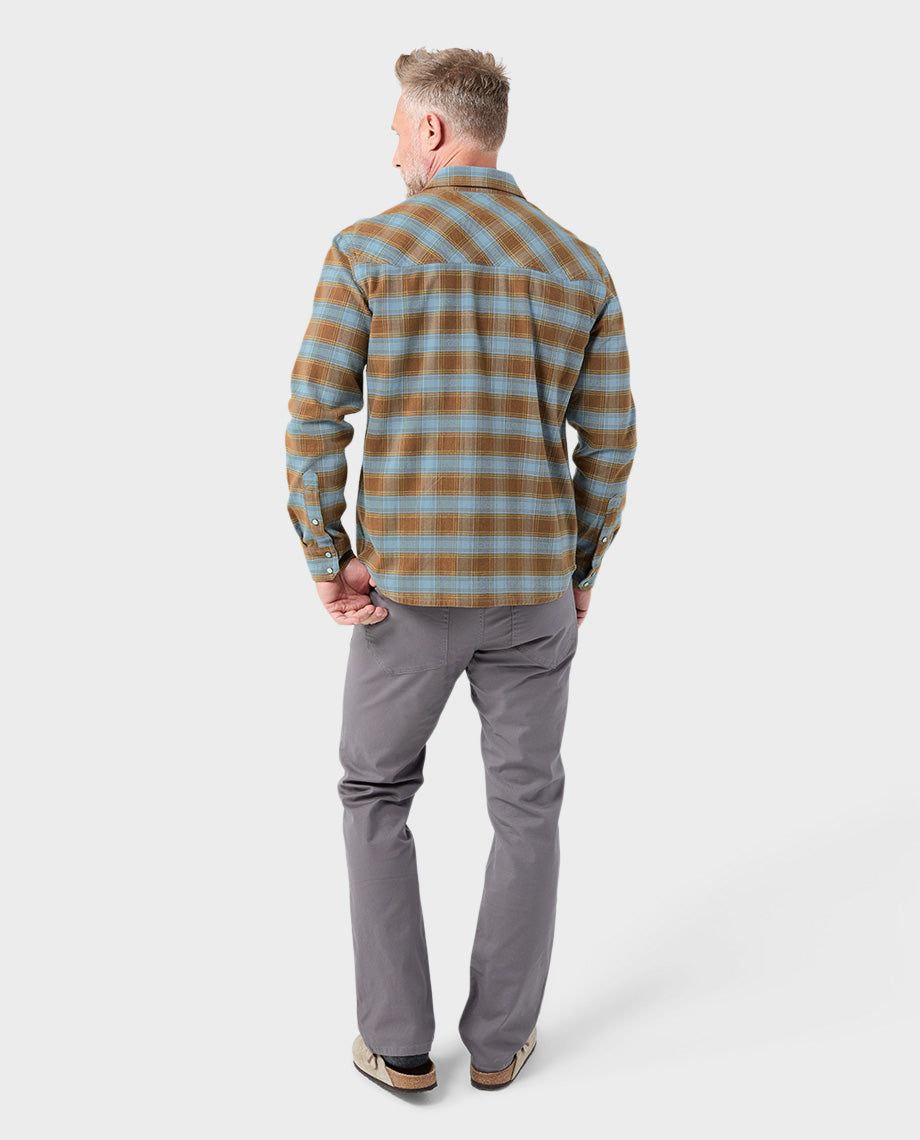 Chemise en flanelle de poids moyen pour homme