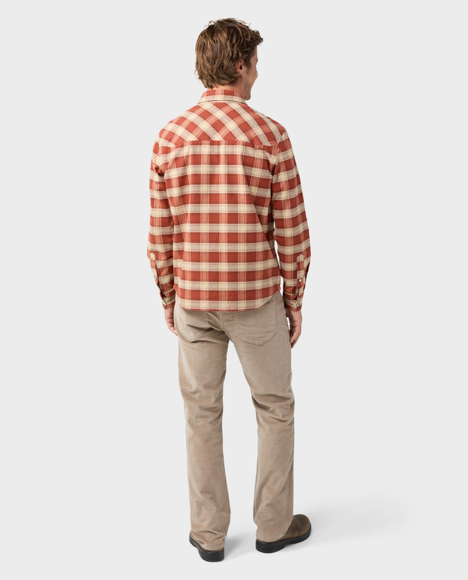 Chemise en flanelle de poids moyen pour homme