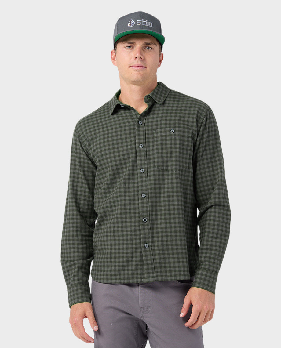 Chemise légère en flanelle extensible pour homme