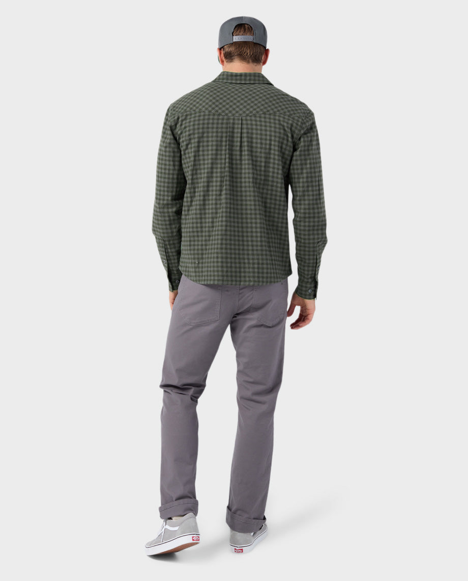 Chemise légère en flanelle extensible pour homme