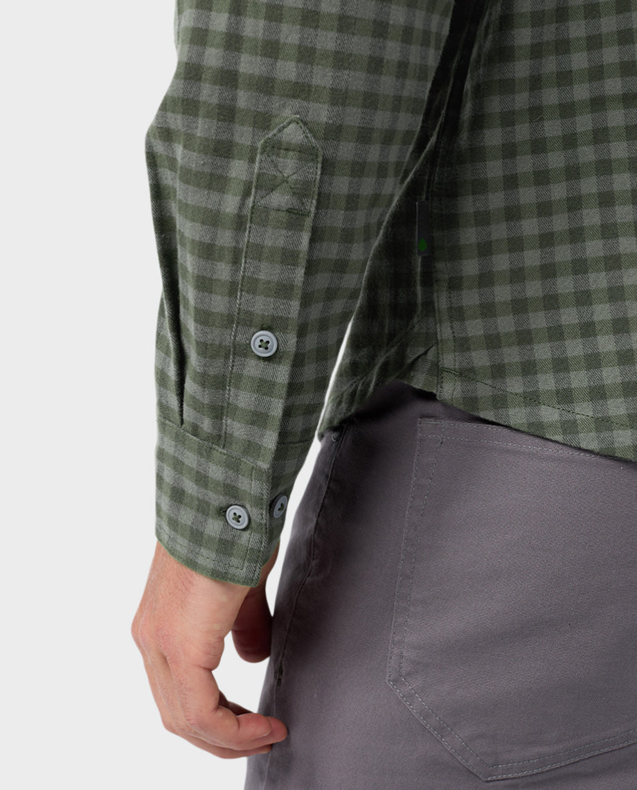 Chemise légère en flanelle extensible pour homme