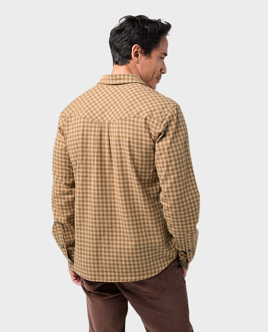 Chemise légère en flanelle extensible pour homme