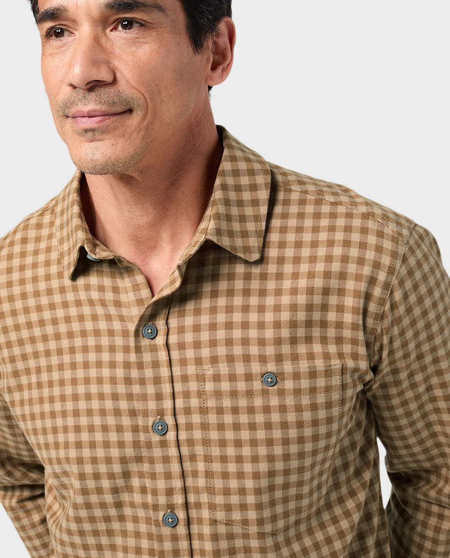 Chemise légère en flanelle extensible pour homme