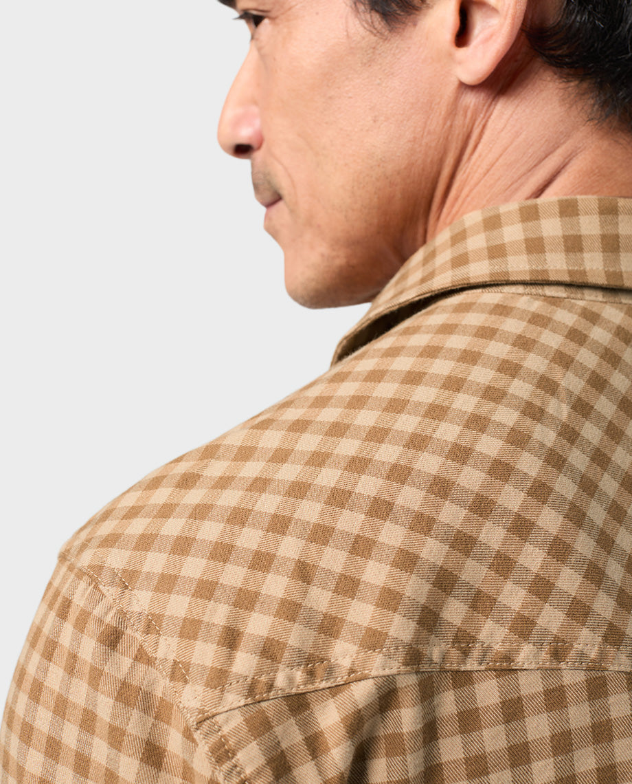 Chemise légère en flanelle extensible pour homme