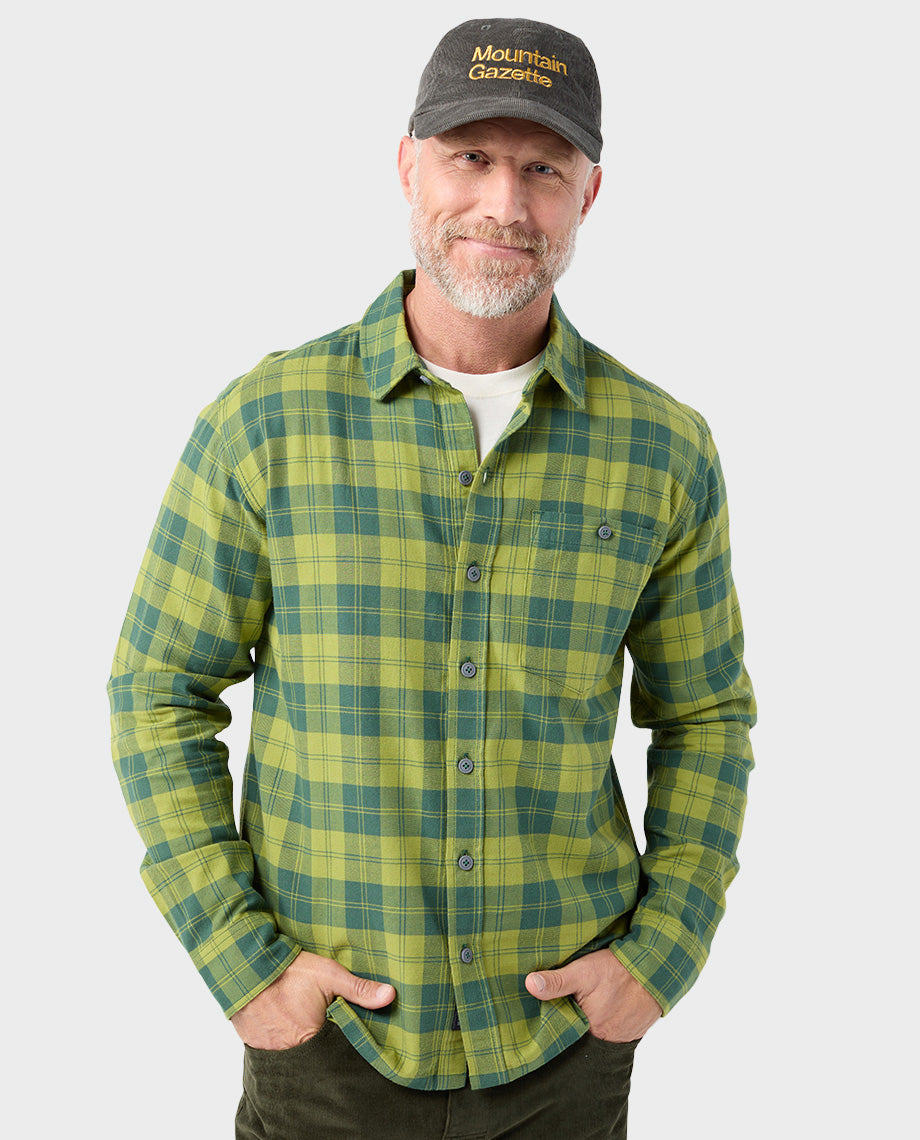 Chemise légère en flanelle extensible pour homme