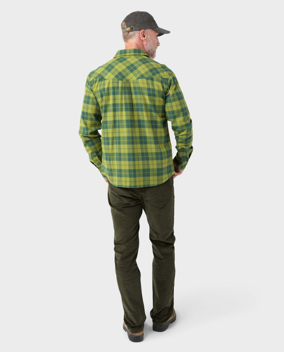 Chemise légère en flanelle extensible pour homme