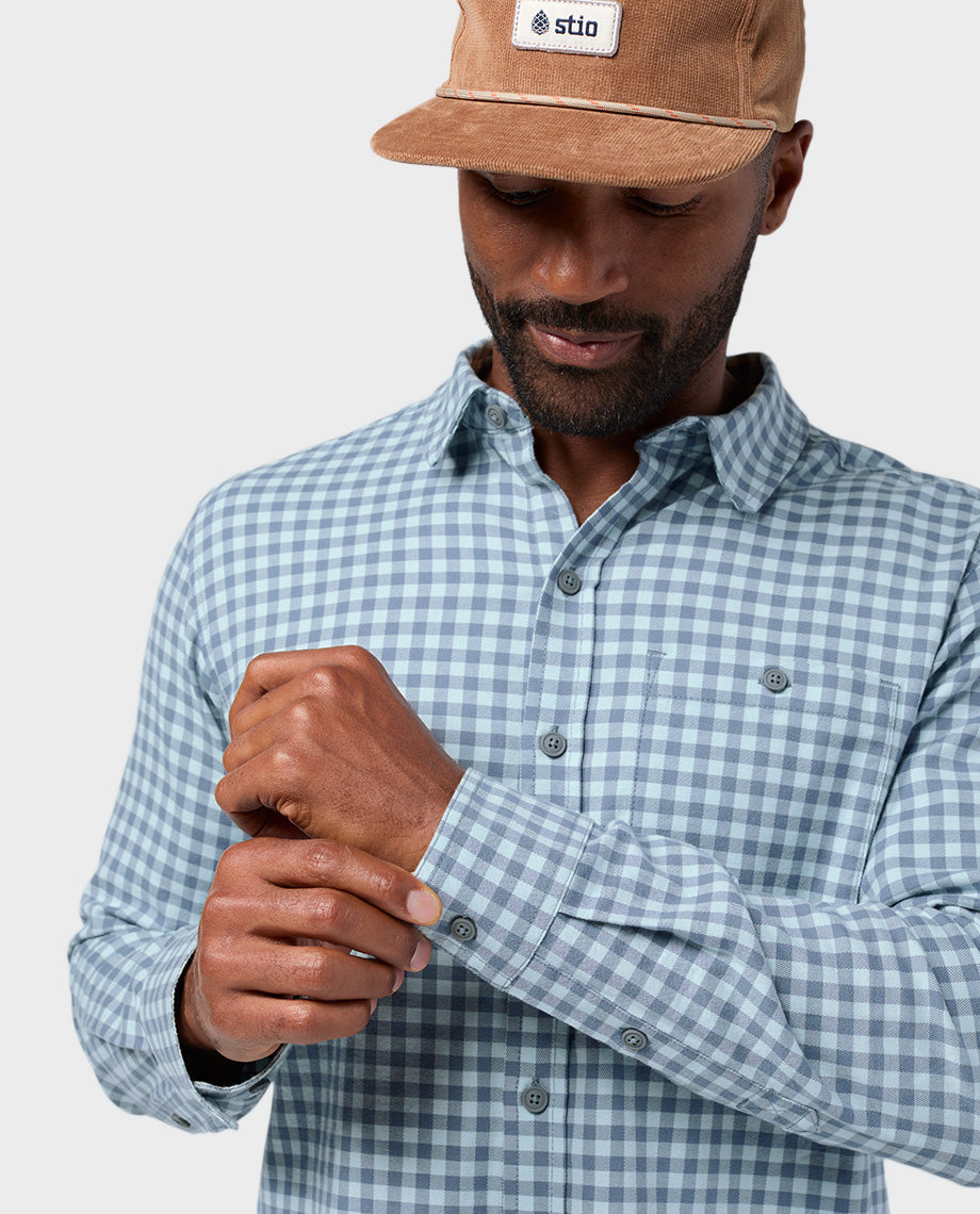 Chemise légère en flanelle extensible pour homme
