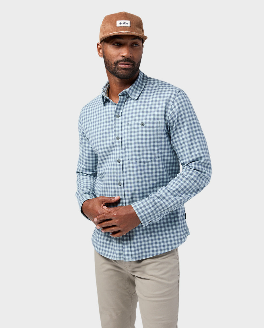 Chemise légère en flanelle extensible pour homme
