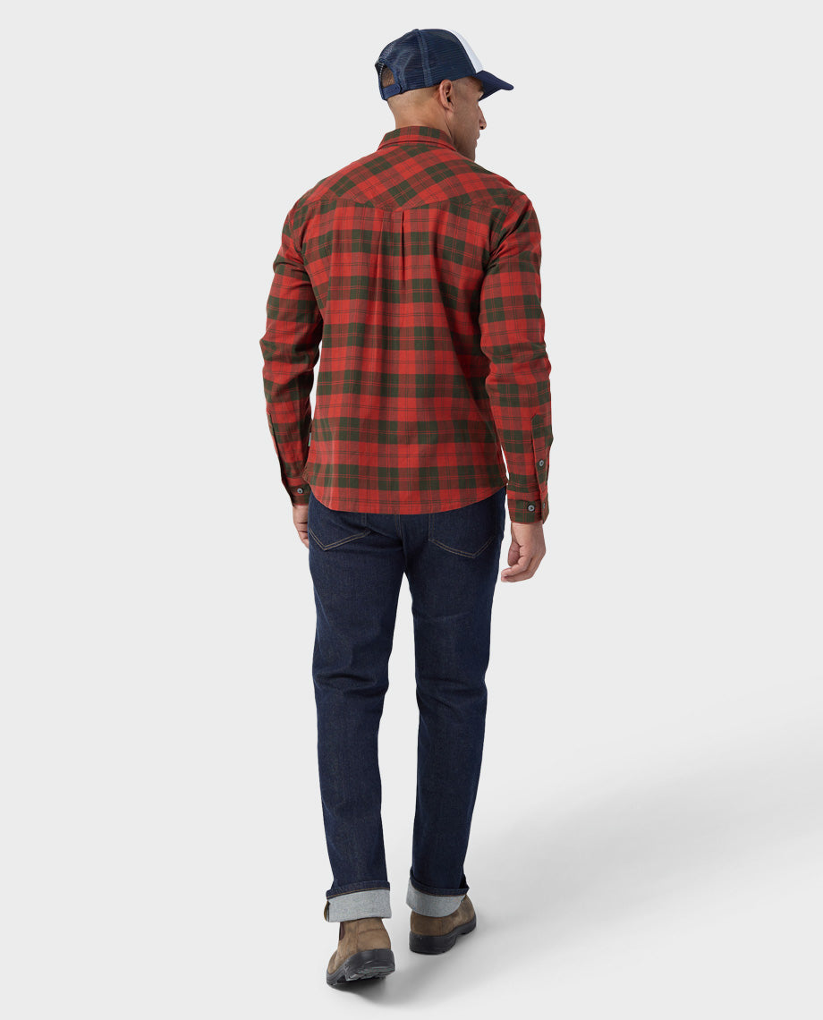 Chemise légère en flanelle extensible pour homme