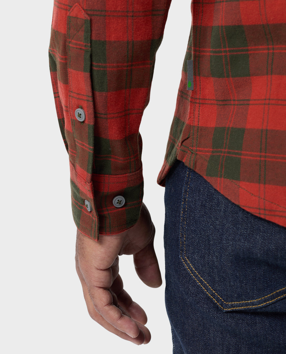 Chemise légère en flanelle extensible pour homme