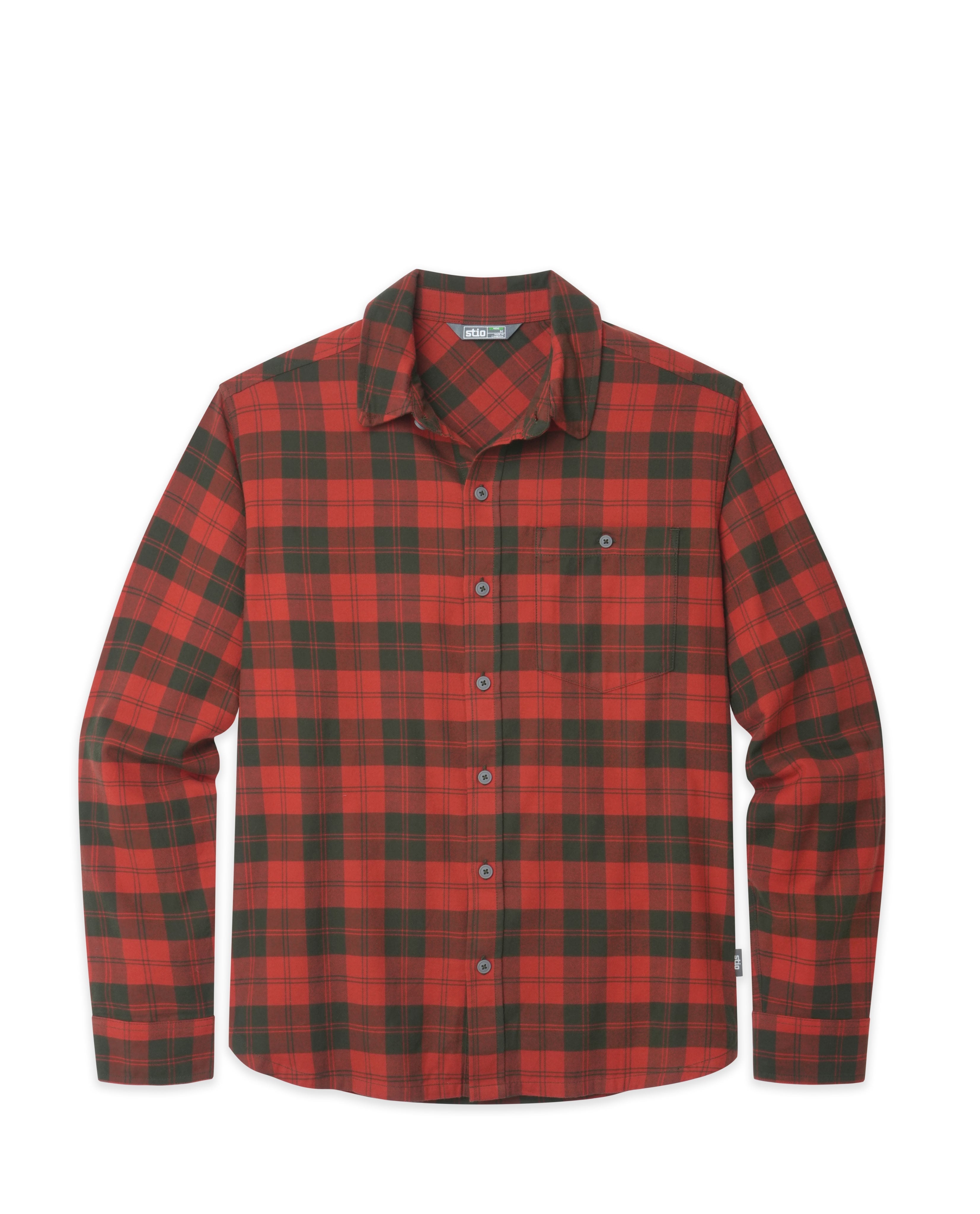 Chemise légère en flanelle extensible pour homme