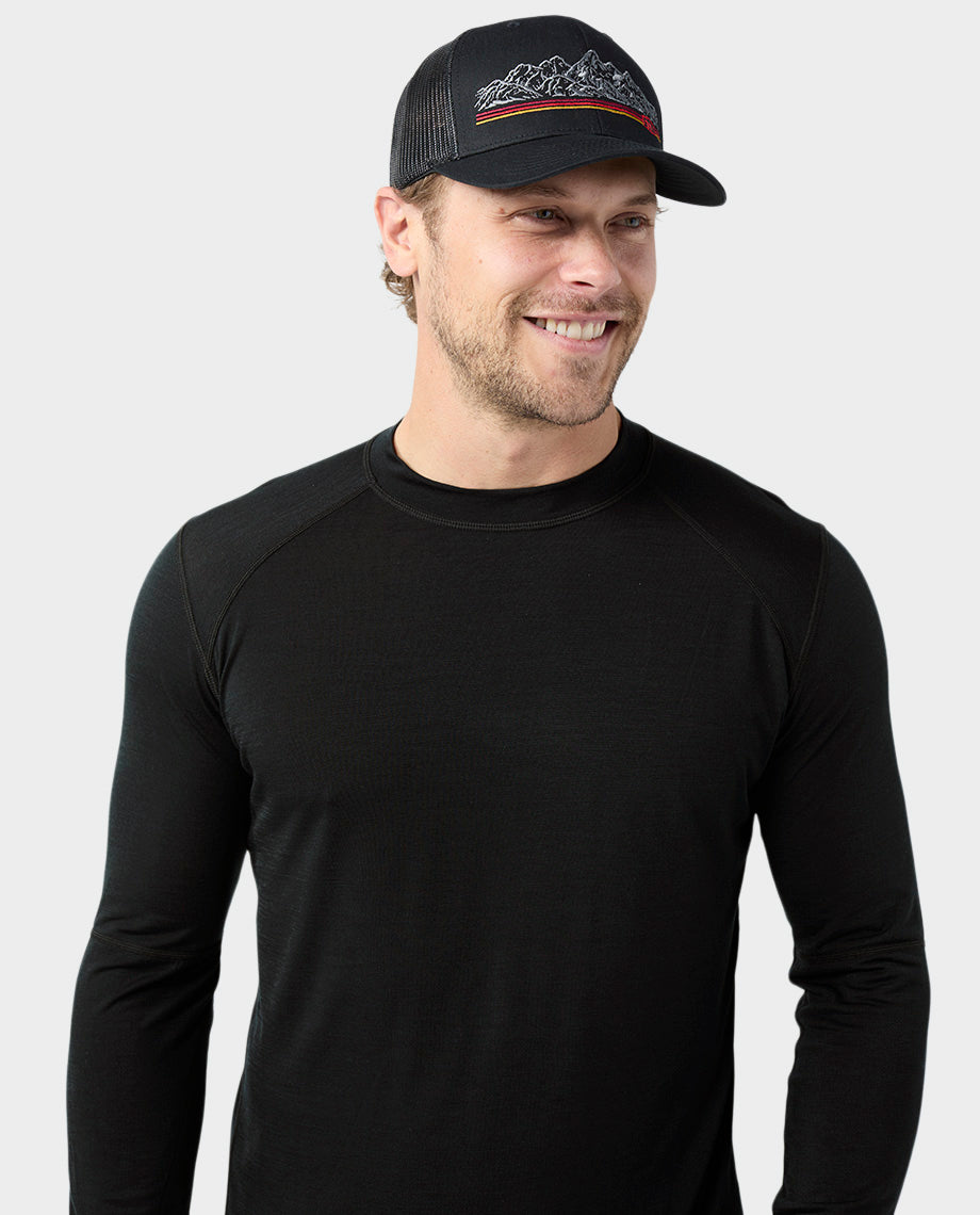T-shirt de quart à manches longues léger pour hommes