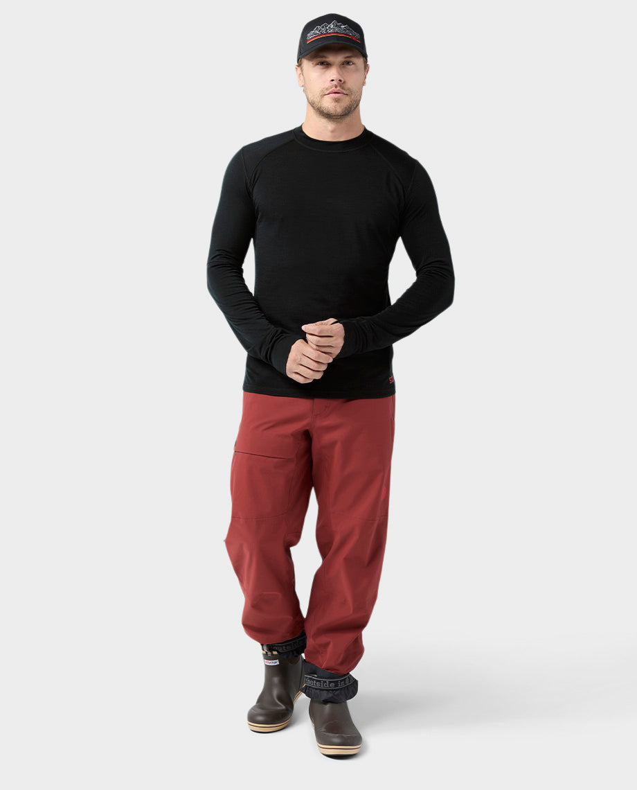 T-shirt de quart à manches longues léger pour hommes