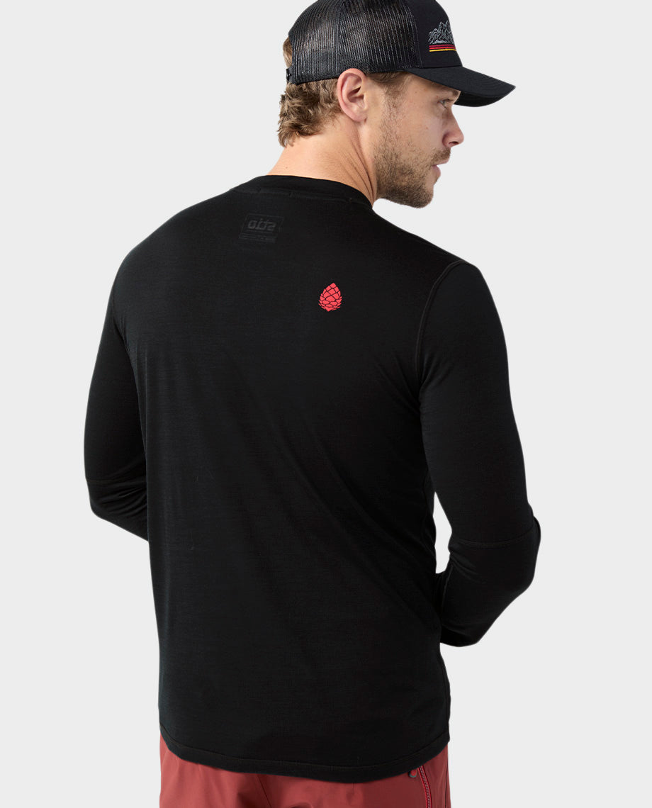T-shirt de quart à manches longues léger pour hommes