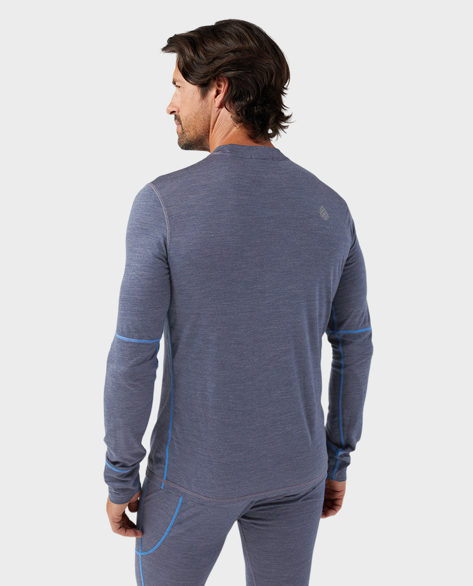 T-shirt de quart à manches longues léger pour hommes