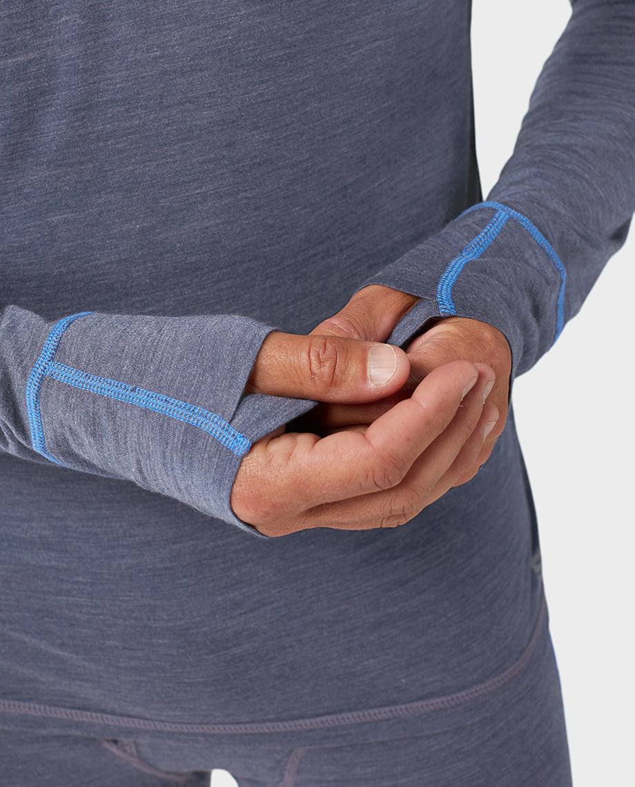 T-shirt de quart à manches longues léger pour hommes