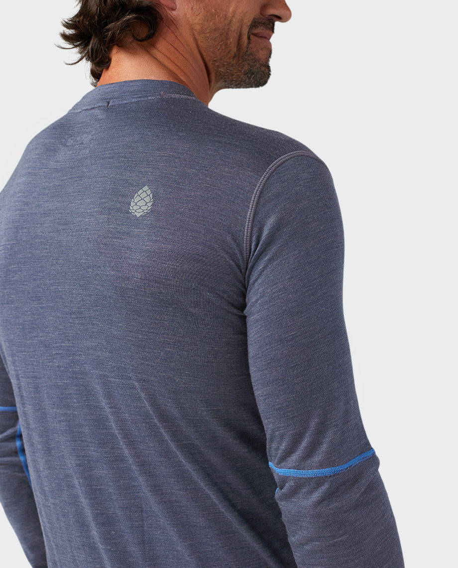 T-shirt de quart à manches longues léger pour hommes