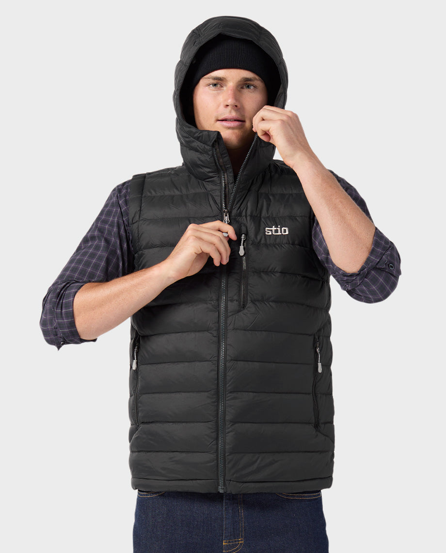 Doudoune sans manches à capuche pour homme
