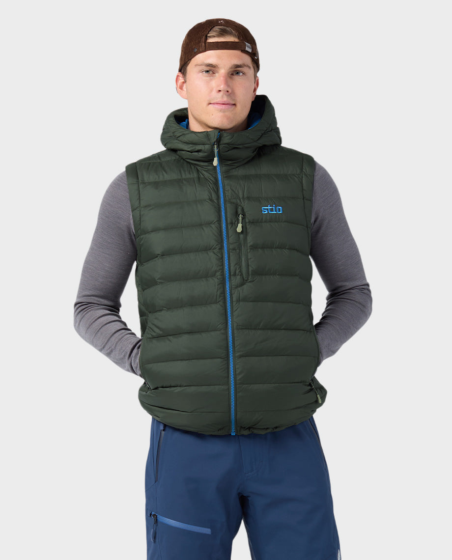 Doudoune sans manches à capuche pour homme
