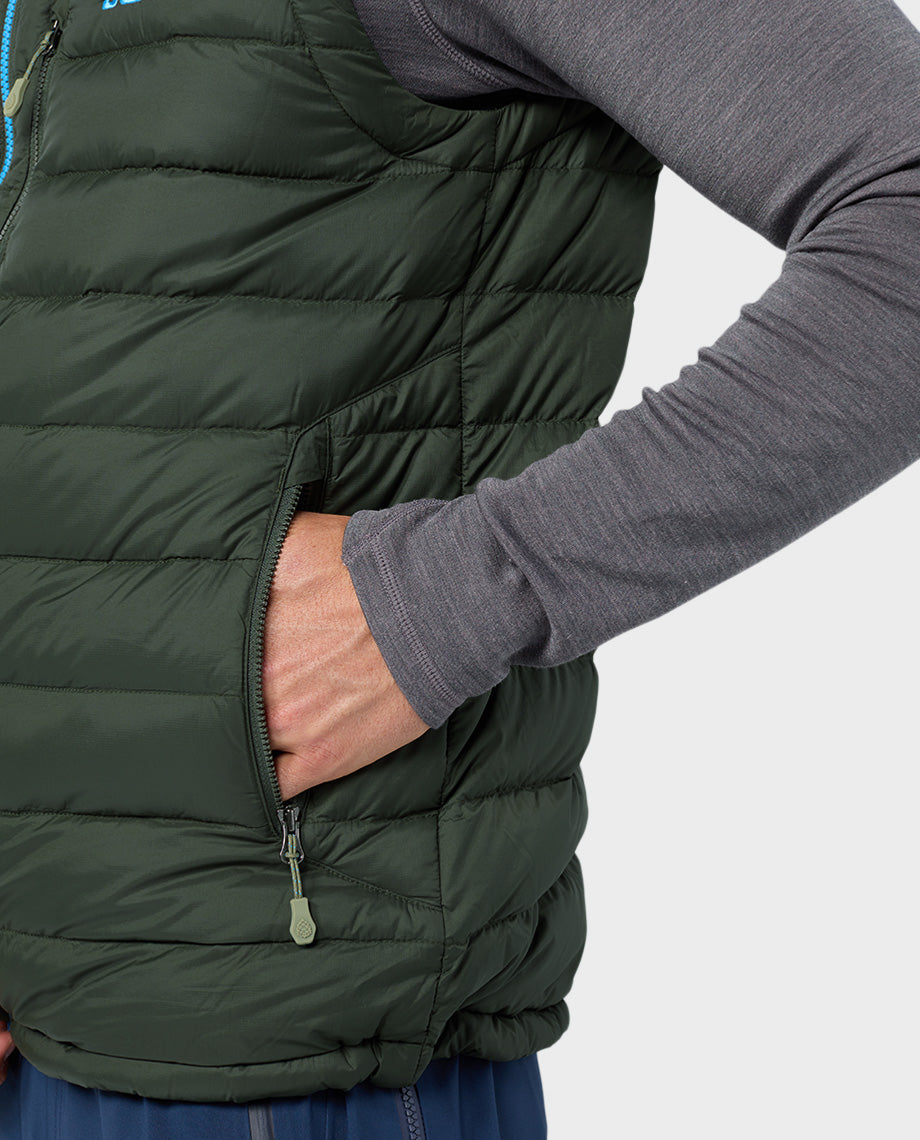 Doudoune sans manches à capuche pour homme