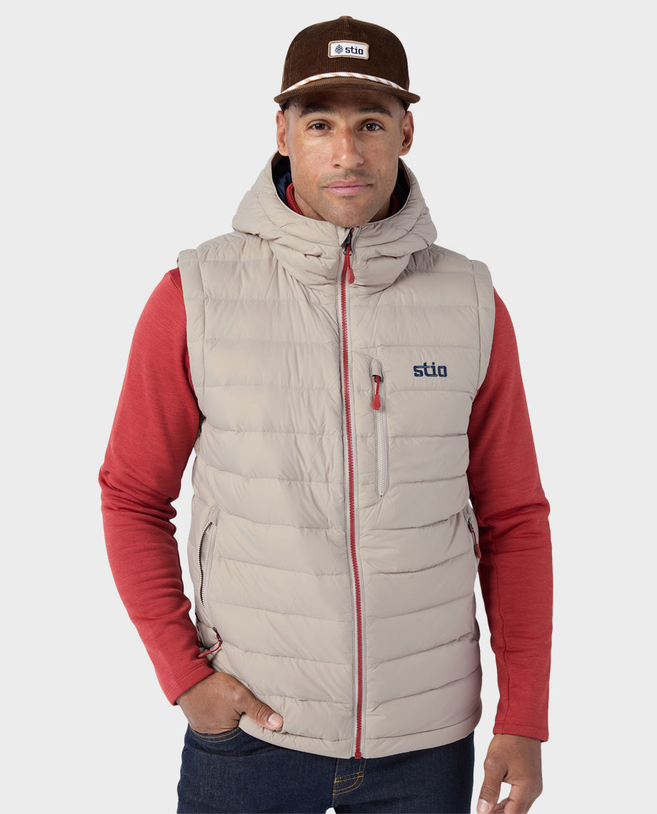 Doudoune sans manches à capuche pour homme