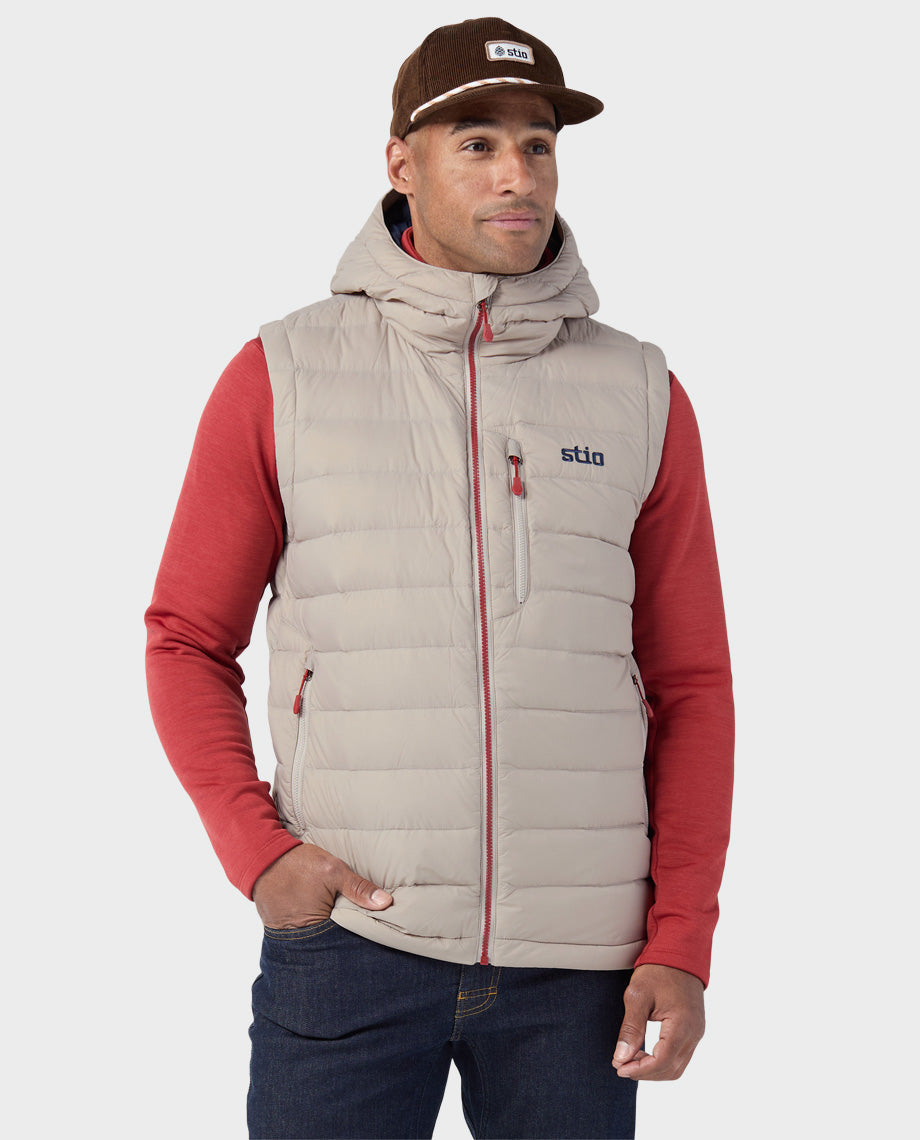 Doudoune sans manches à capuche pour homme