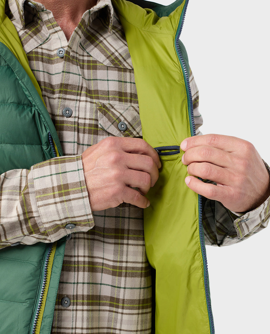 Doudoune sans manches à capuche pour homme