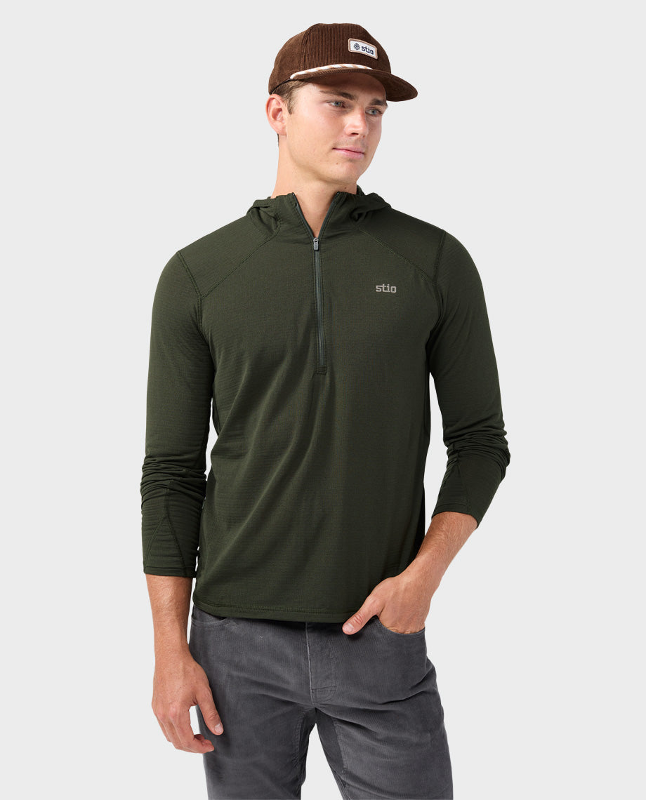 Haut à capuche demi-zippé Power Grid pour homme