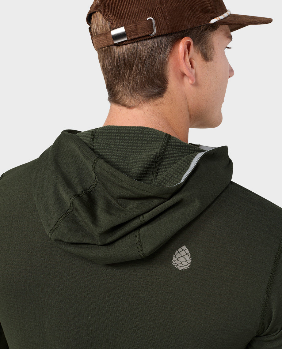 Haut à capuche demi-zippé Power Grid pour homme