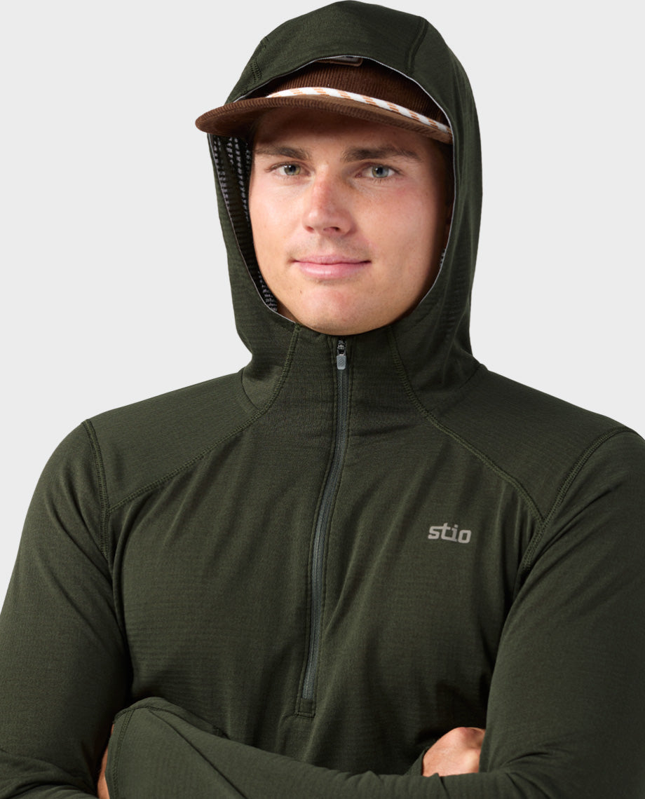 Haut à capuche demi-zippé Power Grid pour homme